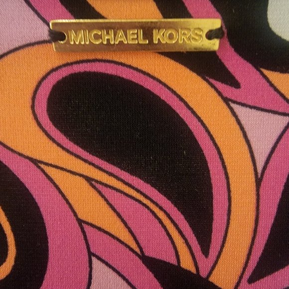 Michael Kors Dress Size 2P Plum Blossom Calabasas Paisley Sheath Jersey Knit - Picture 5 of 8